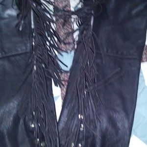 LEATHER FRINGE CHAPS